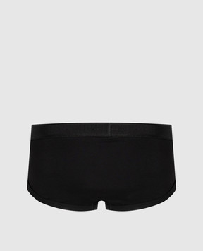 Tom Ford Трусы-брифы черного цвета с узором логотипа T4LC11040