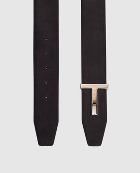 Tom Ford Чорний ремінь з нубуку TB178LCL504S