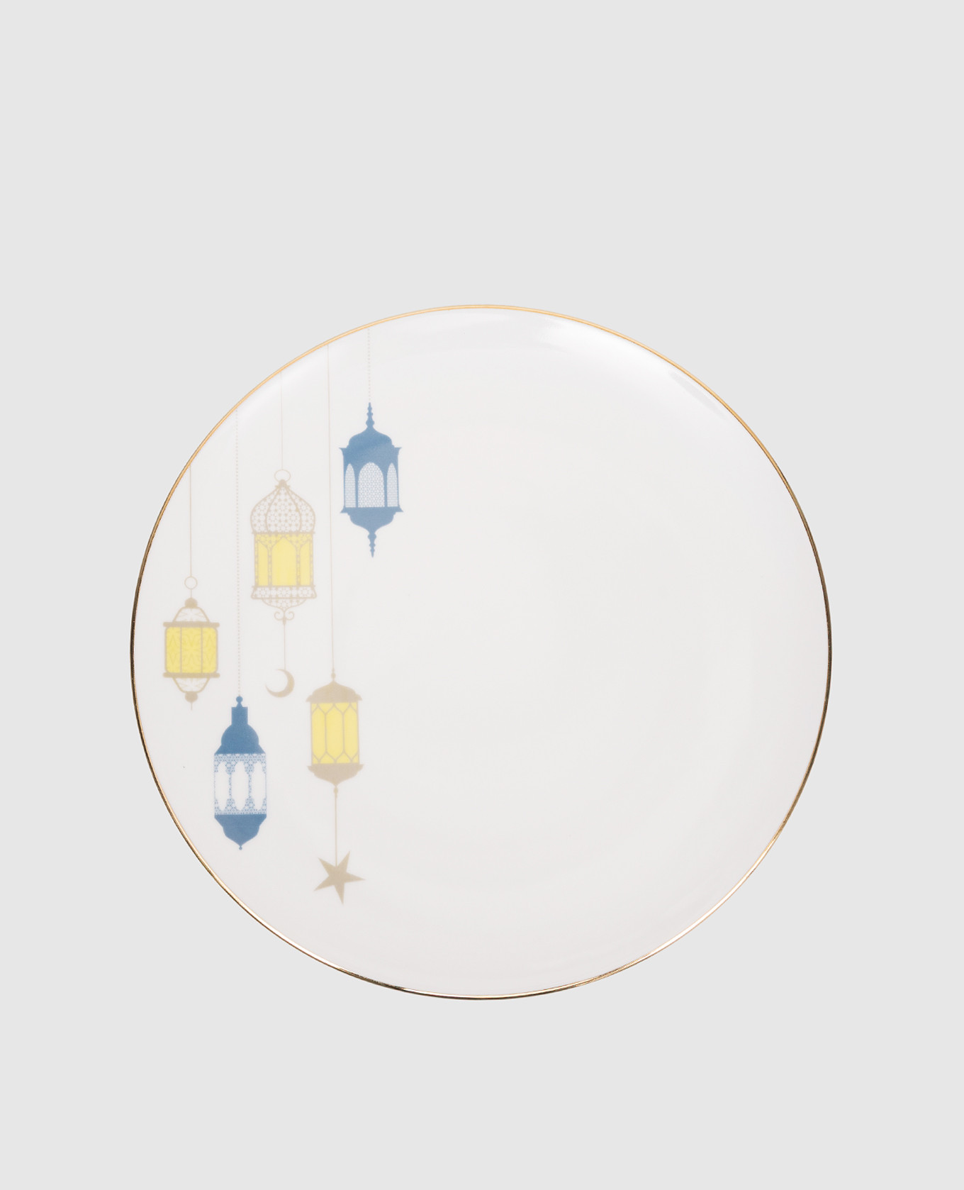 

Белая фарфоровая обеденная тарелка Lantern, Белый, Посуда