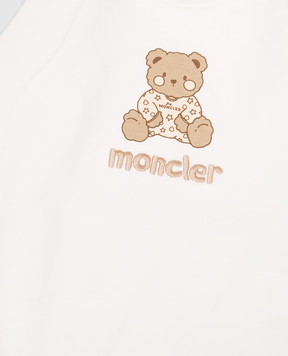 Moncler ENFANT Дитячий білий комплект з боді та слинявчика L19518P000038392E