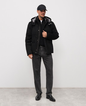 Stefano Ricci Черный пуховик из кашемира M7J5300104CO60HC