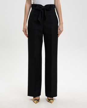 Valentino Черные брюки из шерсти и мохера 8B3RB6Z52TS