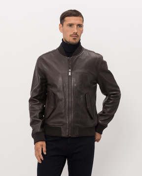 Trussardi Коричневий шкіряний бомбер R302M000053NML901L01