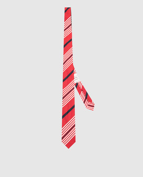 Thom Browne Красный галстук с шелком в полоску FNL029AF0984