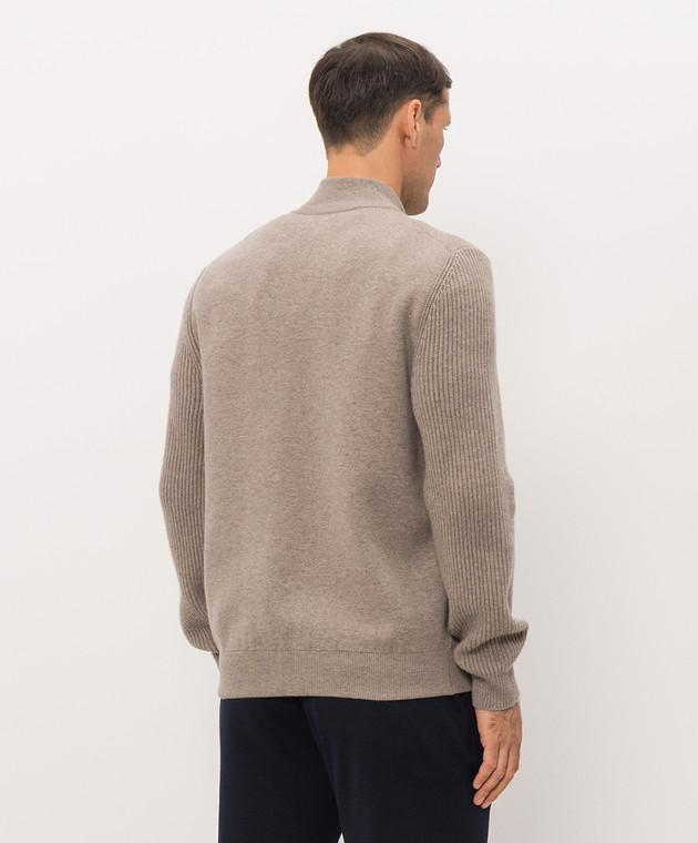 Cashmere&Whiskey Бежевый кардиган с шерстью и кашемиром MU10841312543R изображение 4