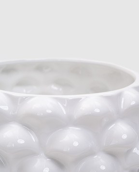 Lamart Біле керамічне кашпо у формі шишки 1038191