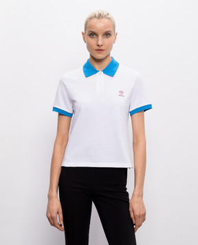 Versace Белое поло с вышивкой 10242351A17681