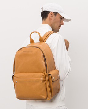 Brunello Cucinelli Коричневий шкіряний рюкзак Travel MBTGBU243