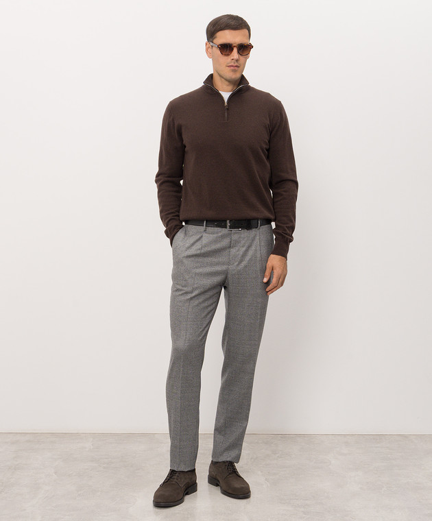 Cashmere&Whiskey Коричневий джемпер з кашеміру MU866A1312525R зображення 2