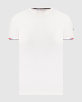 Moncler Біла футболка з контрастним окантуванням L10918C7160087296