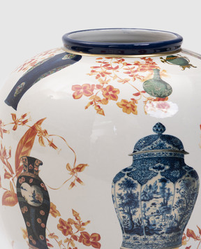 Lamart Біла порцелянова ваза з принтом 1037991