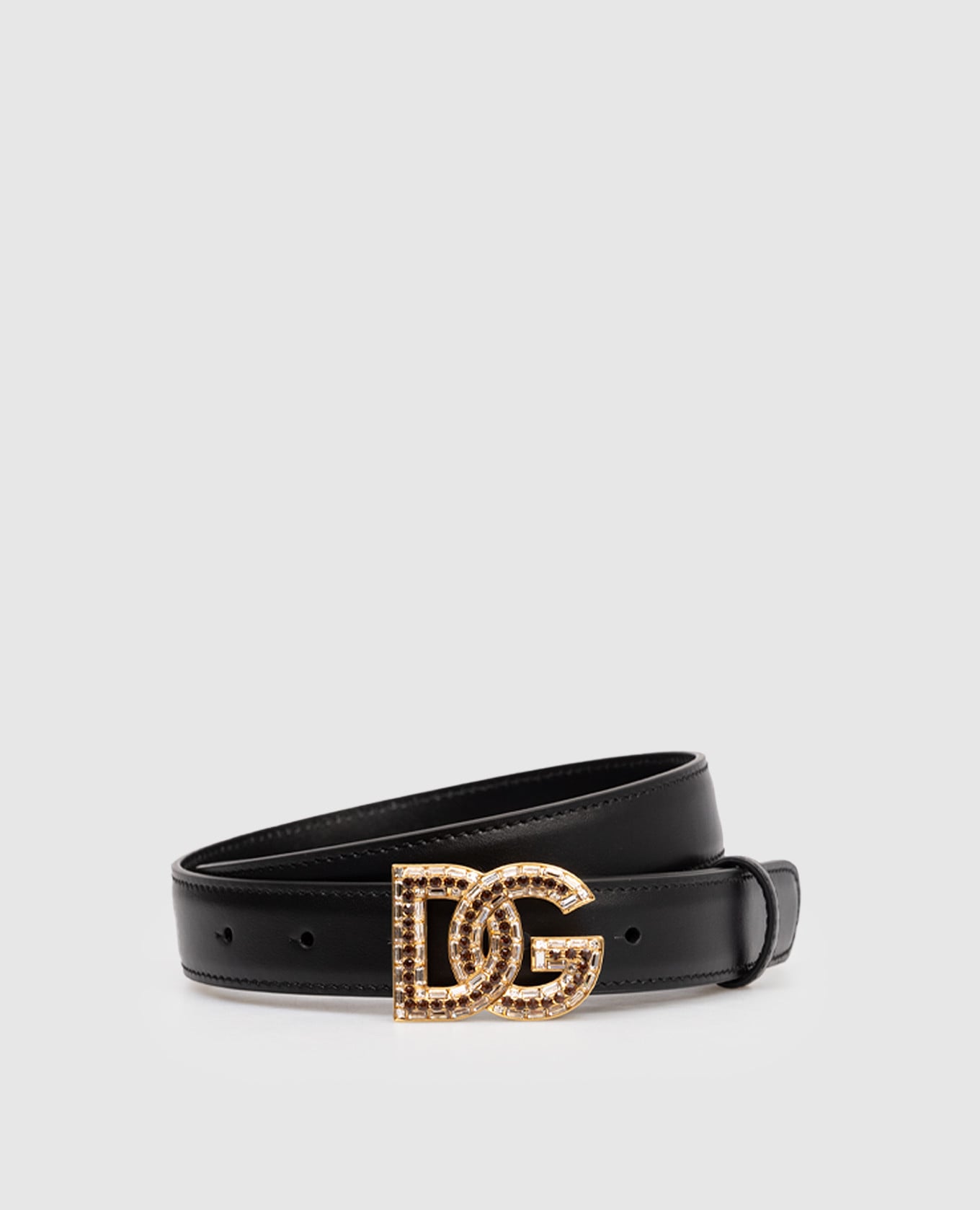 

Черный кожаный ремень с логотипом, Ремни