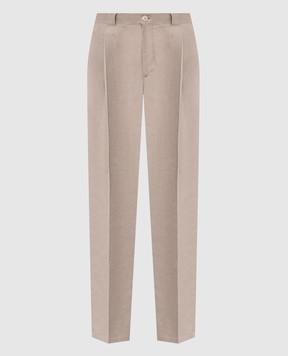 Brunello Cucinelli Сірі штани з льоном MH262F1130