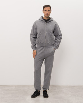 Sporty & Rich Сірий утеплений спортивний костюм ST10284300GY34PA087843