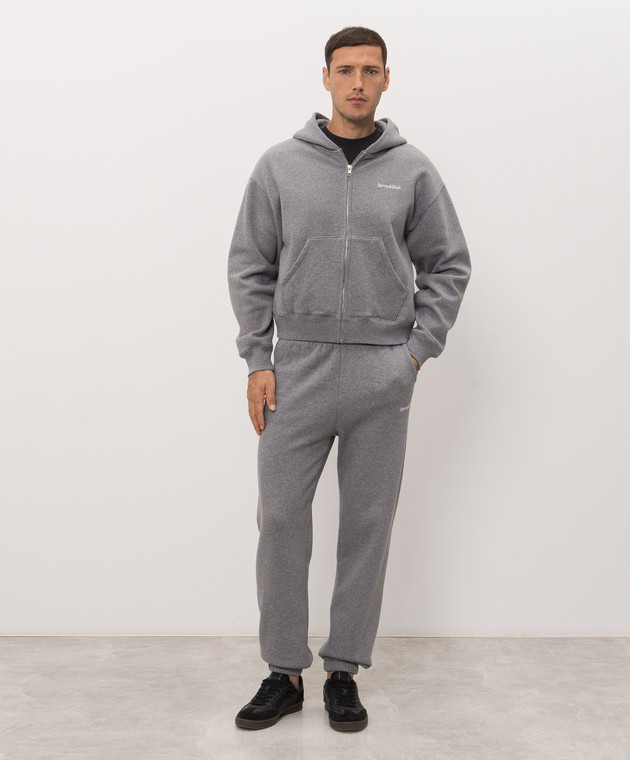 Sporty & Rich Сірий утеплений спортивний костюм ST10284300GY34PA087843 зображення 3