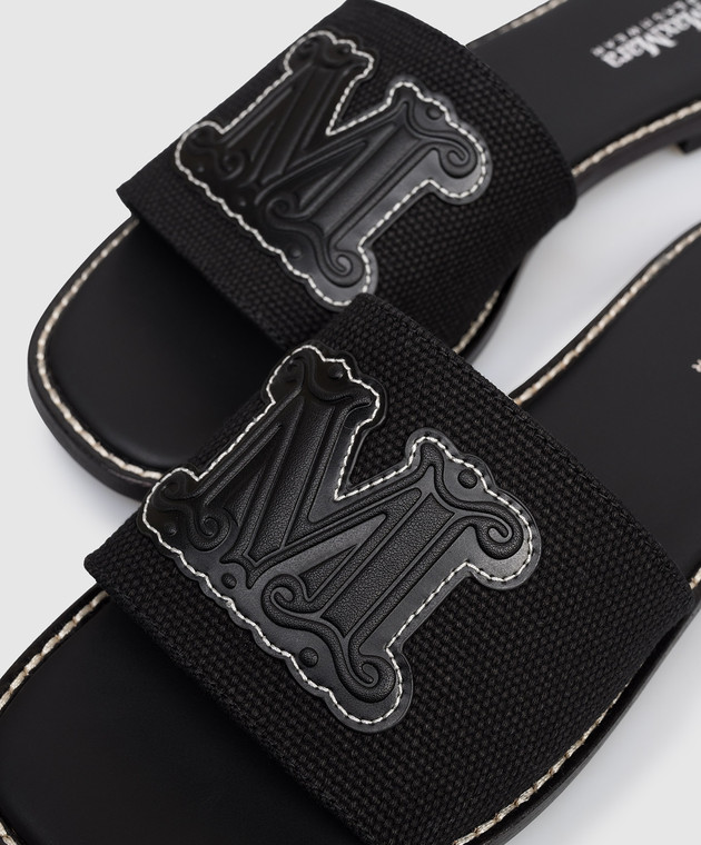 Max Mara Черные шлепанцы CAUCASO BCHCAUCASO изображение 5