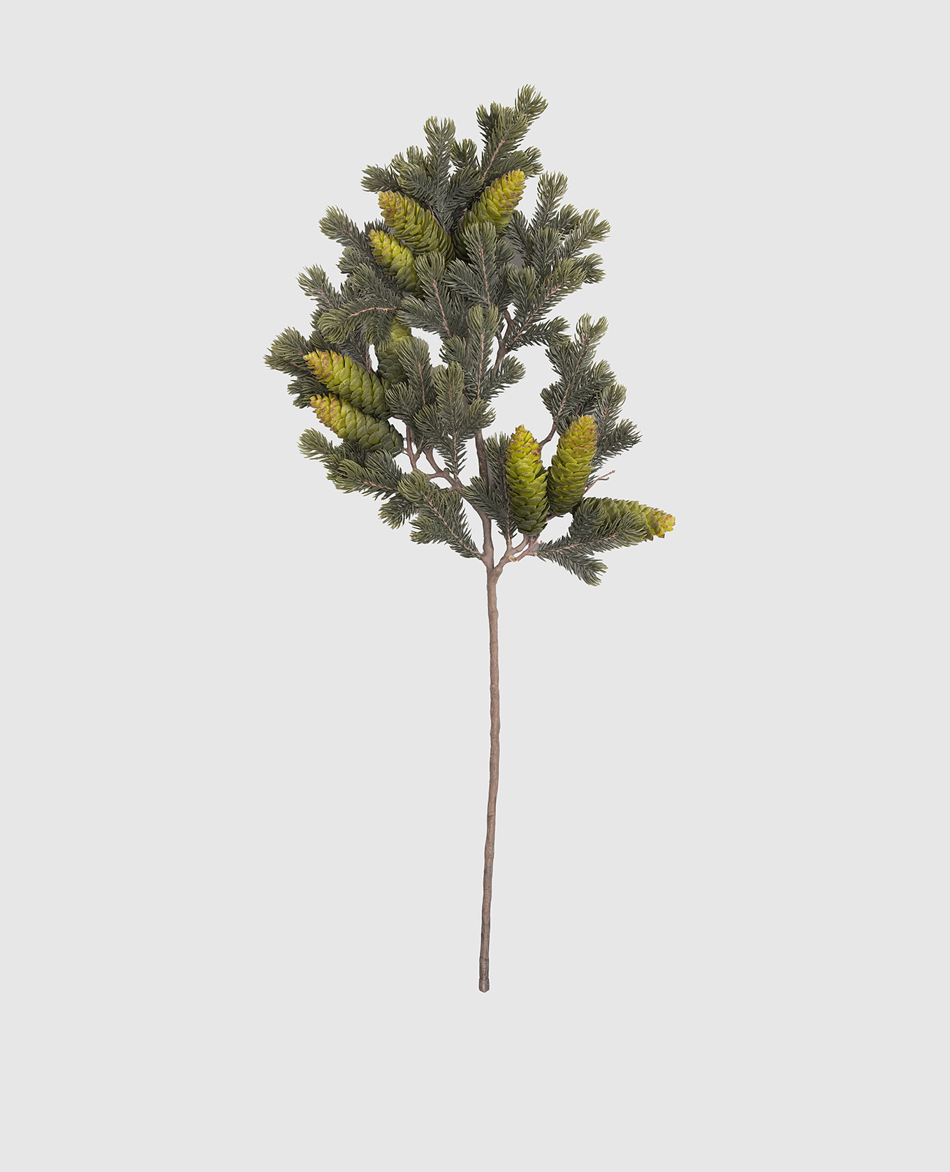 

Декоративная елковая ветвь с шишками, Зеленый, Декор