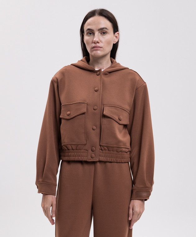 Twinset Коричневая спортивная куртка 262TT2342 изображение 3