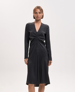 Maison Margiela MM6 Черное платье в логотип шаблон S52DD0103M36007