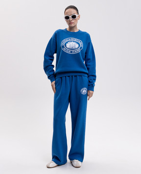 Sporty & Rich Синий свитшот с принтом ST10382279BL164