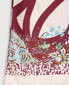 MANTERO 1902 Хустка Hide and Seek кольору айворі із шовку 0904F0030G56945