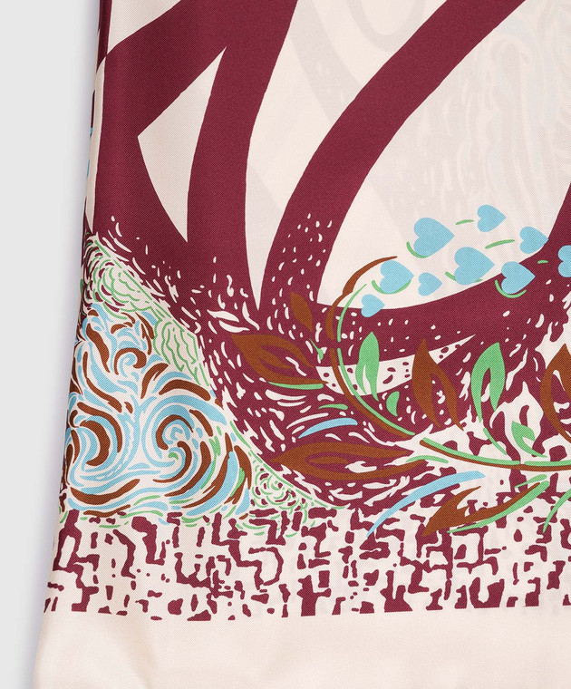 MANTERO 1902 Хустка Hide and Seek кольору айворі із шовку 0904F0030G56945 зображення 3