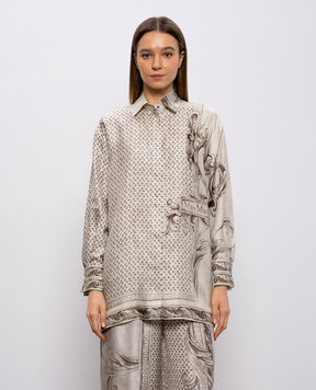Max Mara Бежевая блуза MXMGRADO из шелка MXMGRADO