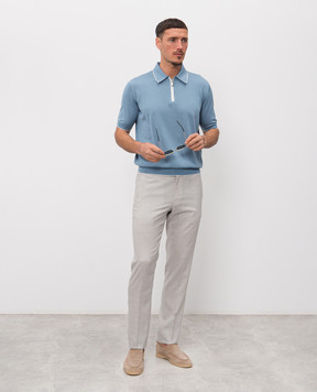 Stefano Ricci Серые брюки из шерсти и шелка M1T6100212WK002U