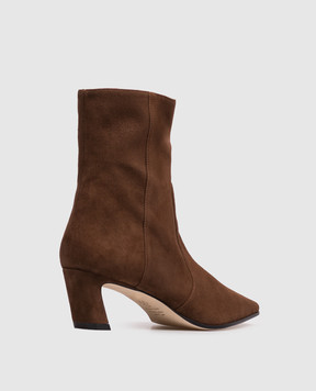 Stuart Weitzman Коричневые замшевые ботильоны Stassi SM498
