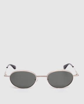 Alexander McQueen Серебристые очки с логотипом 841560I3330