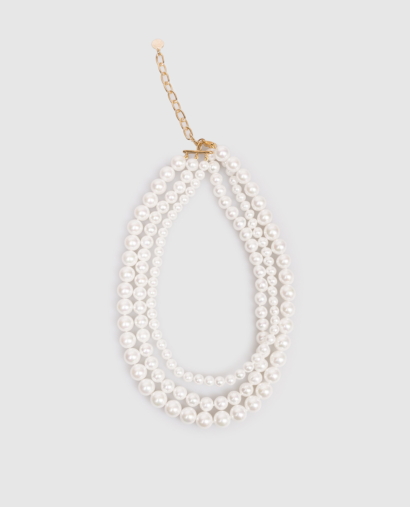 

Белое многослойное колье, Белый, Колье