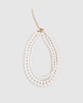 Madreperla Белое многослойное колье 211242