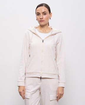 Peserico Бежева меланжева спортивна куртка M12507J002347