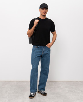 Givenchy Черная футболка с вышивкой логотипа BM90WU4YPF