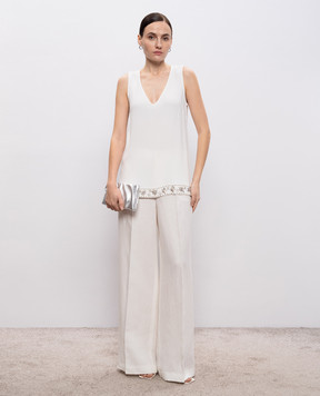 Twinset Білий топ з аплікацією 261LB2CAA