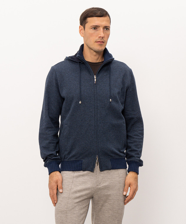Doriani Cashmere Синя спортивна куртка 872CAPSTLUJ362 зображення 3