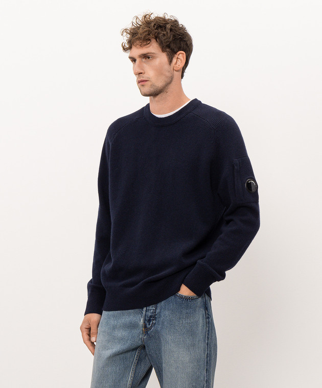 C.P. Company Синий свитер с шерстью MKN085A110149A изображение 3