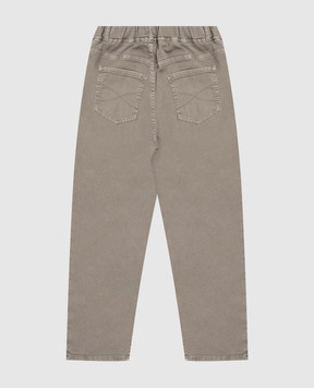 Brunello Cucinelli Дитячі джинси кольору хакі B277PD306B