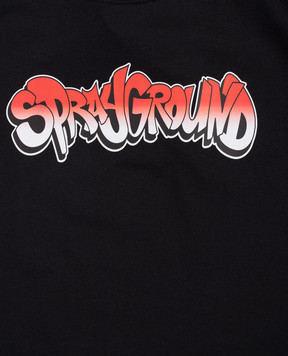 Sprayground Дитяча чорна футболка Goal Shark SPY1434