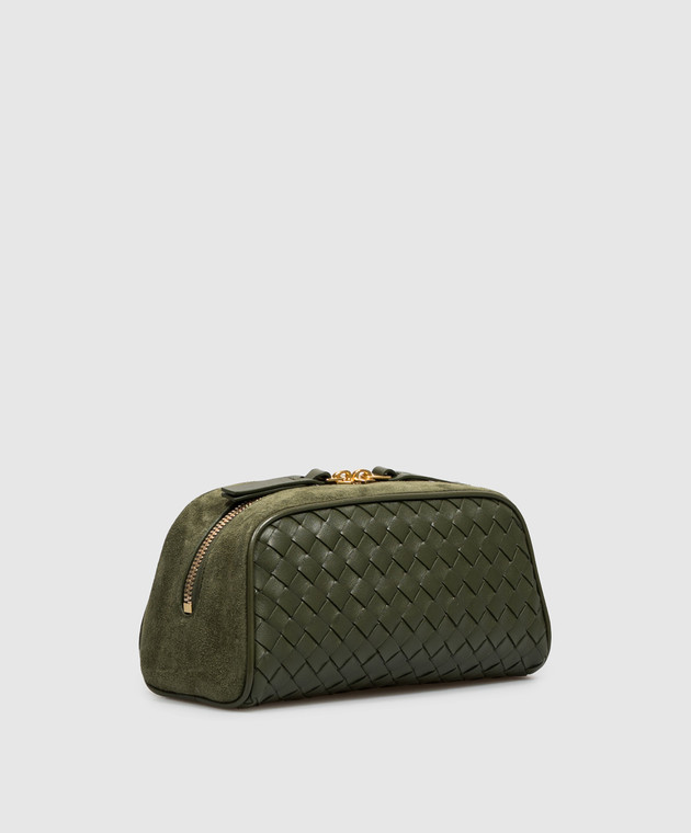 Bottega Veneta Зелена шкіряна кометичка Nodo 876510V0HW8 зображення 3