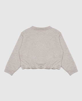 Brunello Cucinelli Дитячий сірий світшот з люрексом BD983E457A
