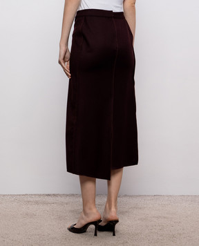 Victoria Beckham Коричневая юбка из шерсти 1326WSK007362A