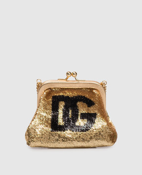 Dolce&Gabbana Дитяча золотиста сумка в паєтки EB0007A9I66