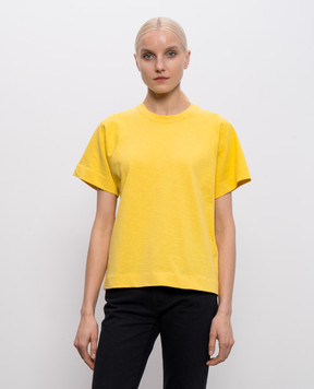 Max & Co Жовта футболка Oteso з льоном прямого крою MCOTESO