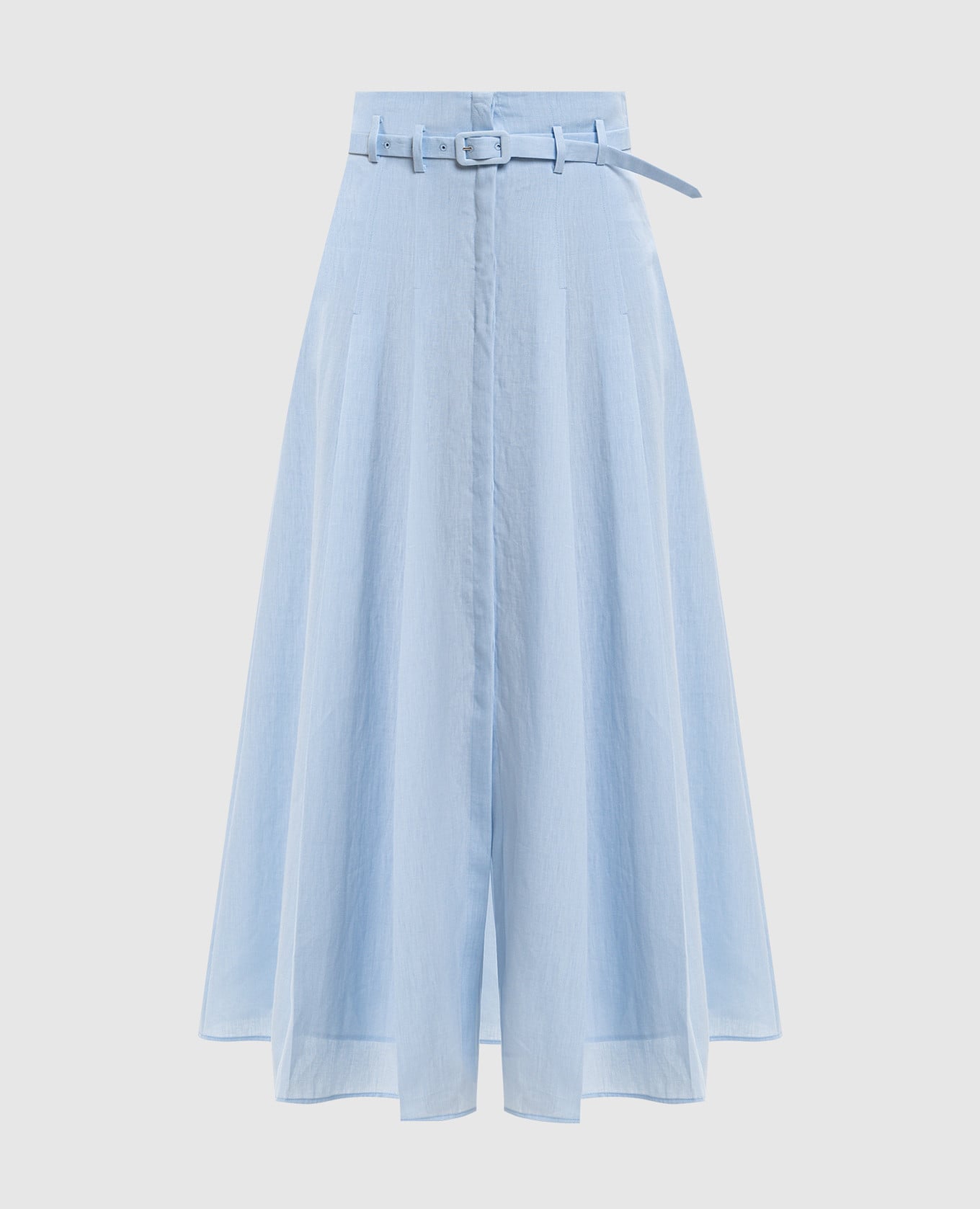 Голубая юбка миди Dugald из льна