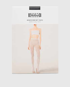 Wolford Черные колготки INFINITE ROSE из кружева 19478