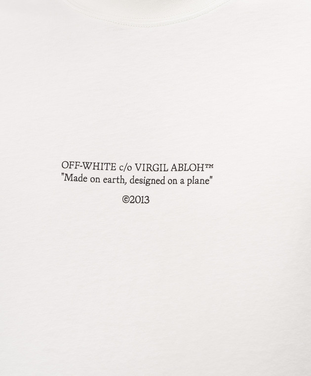 Off-White Зеленая футболка с принтом логотипа 44MAA120S26J007 изображение 5