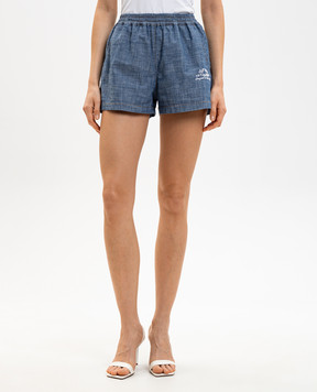 Off-White Сині джинсові шорти з вишивкою логотипа 2YC01BS26DEN001