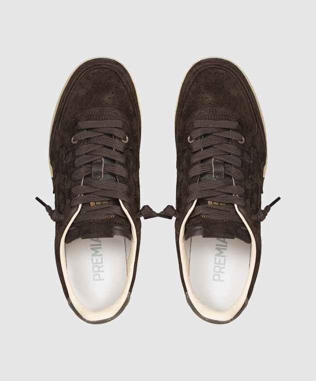 Premiata Коричневые замшевые кроссовки Bskt Clay BSKTCLAD8446 изображение 4