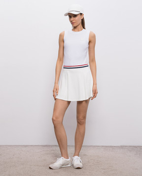 Brunello Cucinelli Біла спідниця міні з нашивкою емблеми MG927G4029